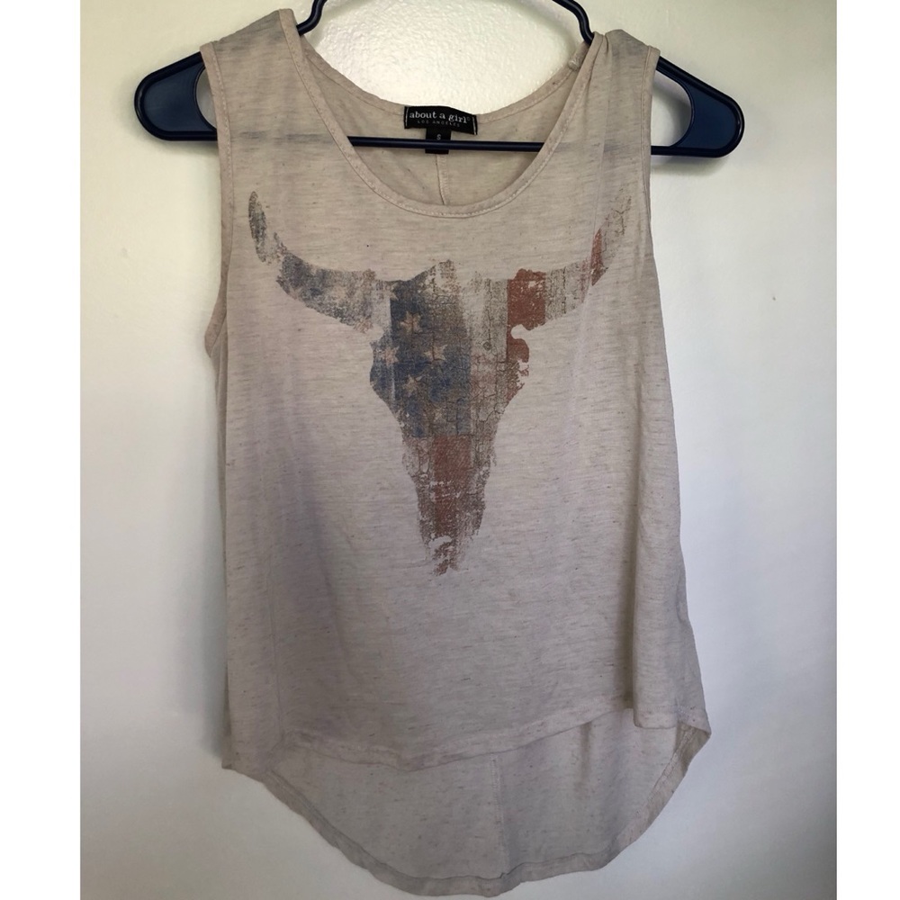 Cream colored USA tank